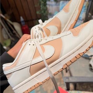 Nike Cream and Tan Dunks